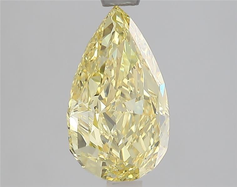2.10 Ct. Fancy Intense  Yellow Pear Lab Grown Diamond