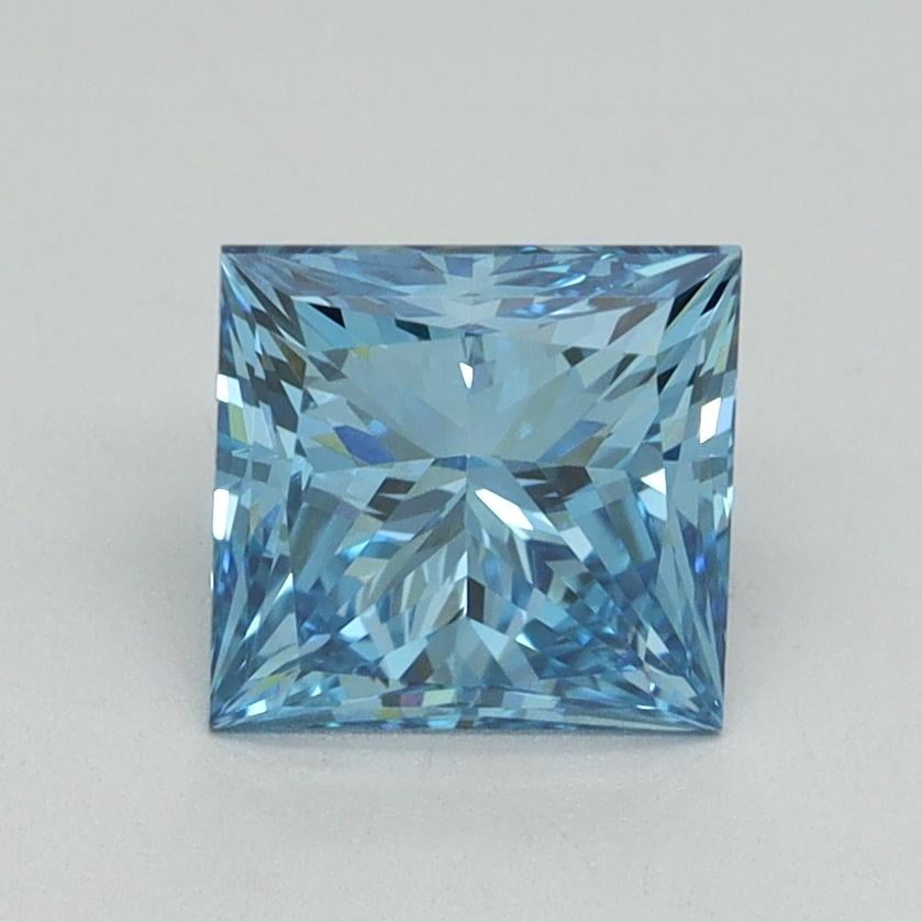 1.60 Ct. Fancy Vivid Blue Princess Lab Grown Diamond
