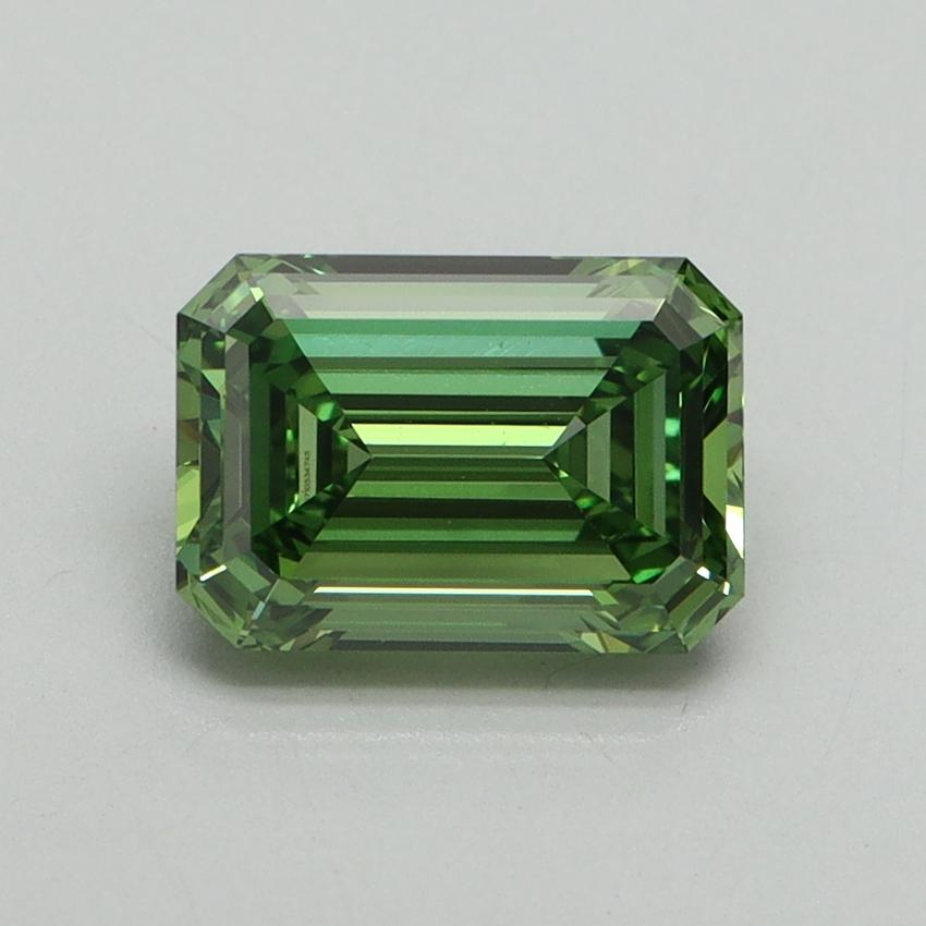 1.54 Ct. Fancy Vivid Green Emerald Lab Grown Diamond