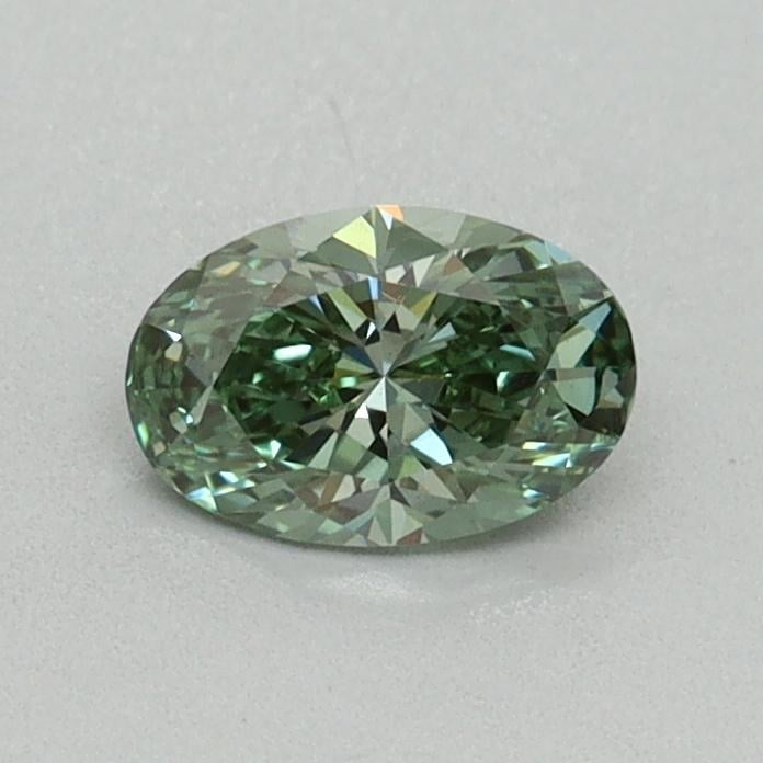 0.46 Ct. Fancy Vivid Green Oval Lab Grown Diamond