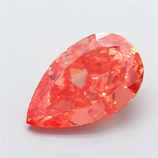 3.40 Ct. Fancy Vivid  Pink Pear Lab Grown Diamond