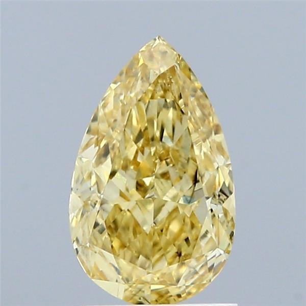 1.57 Ct. Fancy Vivid Yellow Pear Lab Grown Diamond