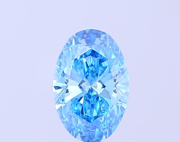 1.00 Ct. Fancy Vivid  Blue Oval Lab Grown Diamond