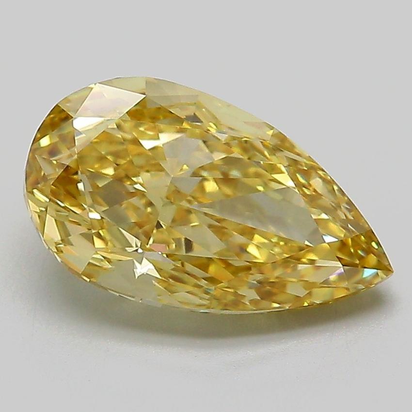 2.52 Ct. Fancy Intense Yellow Pear Lab Grown Diamond