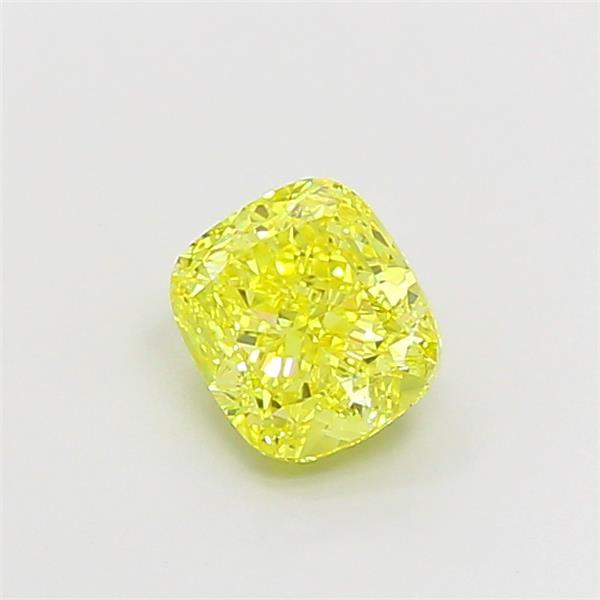 1.29 Ct. Fancy Intense Yellow Cushion Lab Grown Diamond