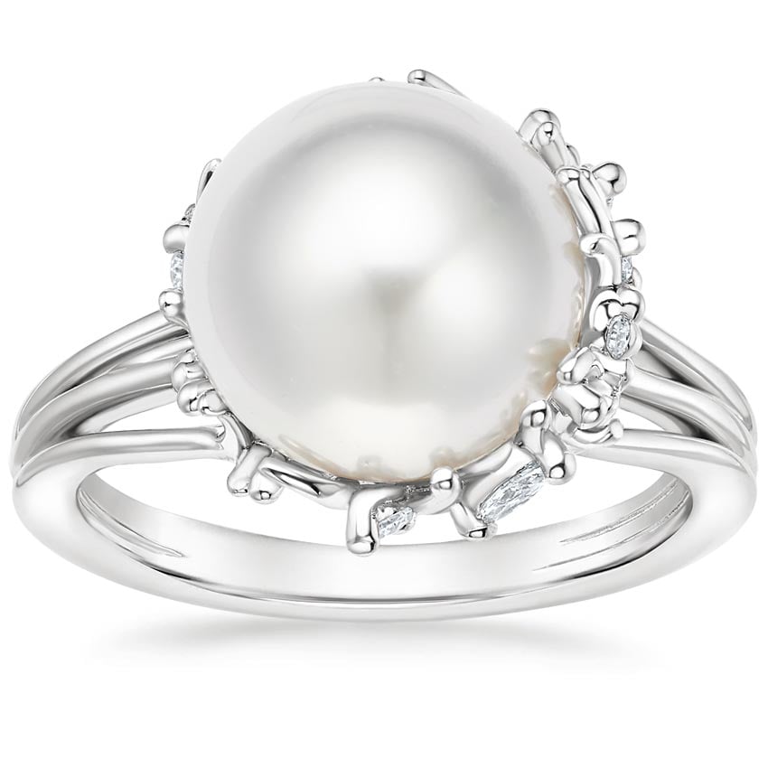 Cotillion Cultured Pearl and Diamond Cocktail Ring - best Christmas jewelry gifts