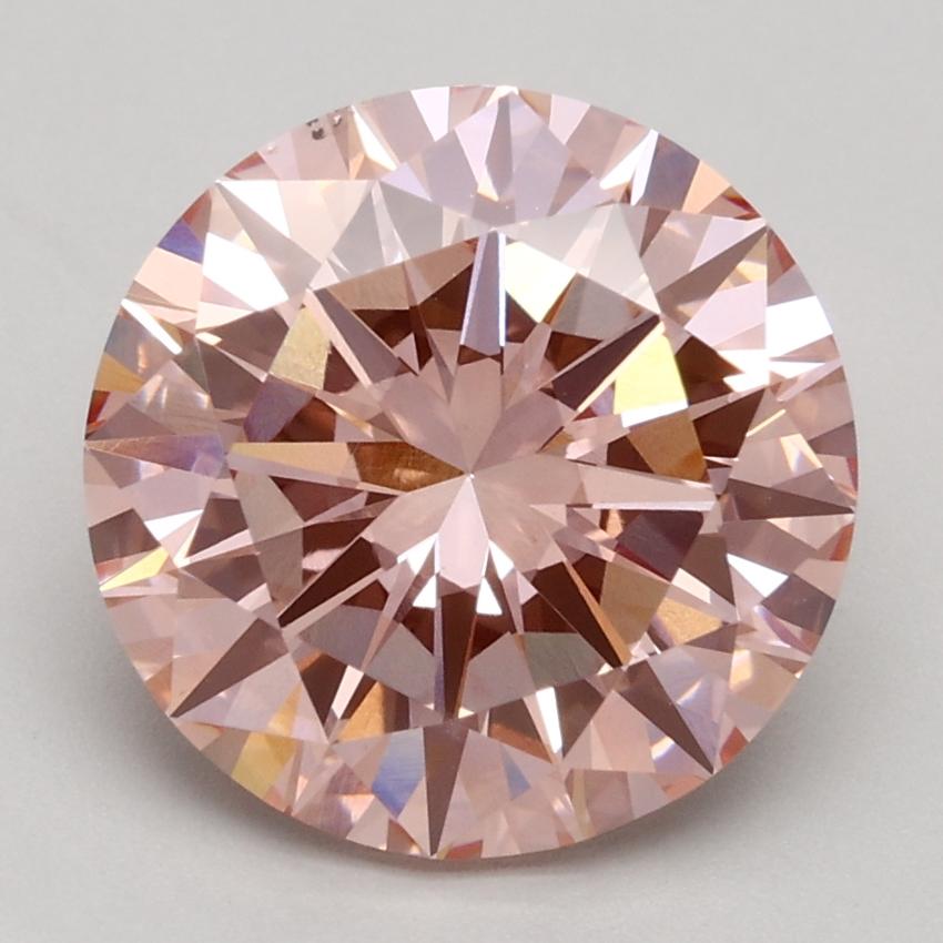 3.01 Ct. Fancy Intense Pink Round Lab Grown Diamond
