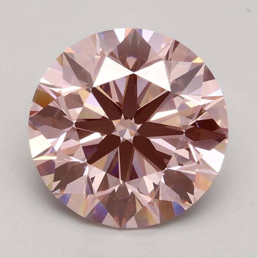 2.50 Ct. Fancy Intense Pink Round Lab Grown Diamond