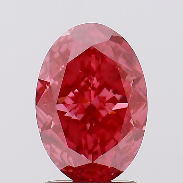 2.36 Ct. Fancy Vivid Pink Oval Lab Grown Diamond