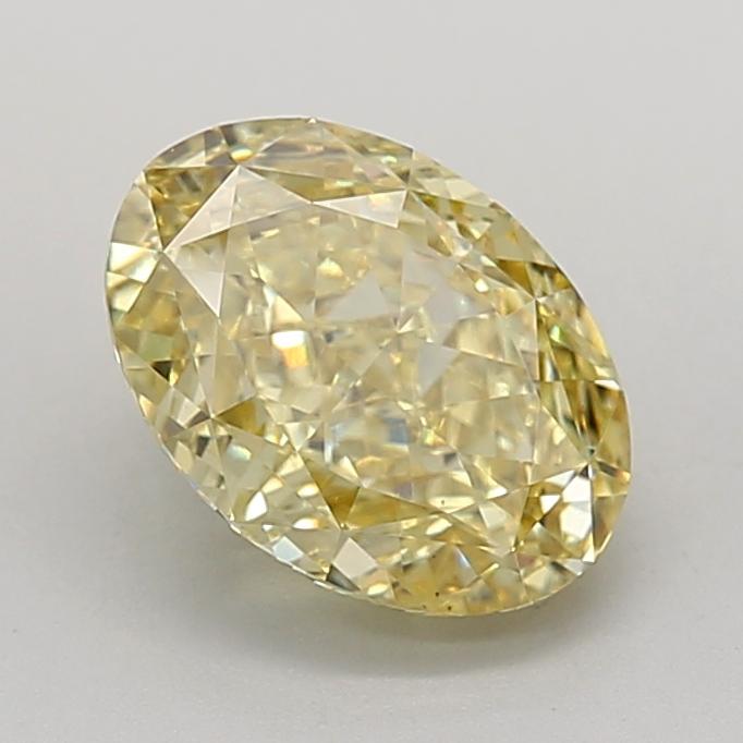 2.87 Ct. Fancy Intense Yellow Oval Lab Grown Diamond