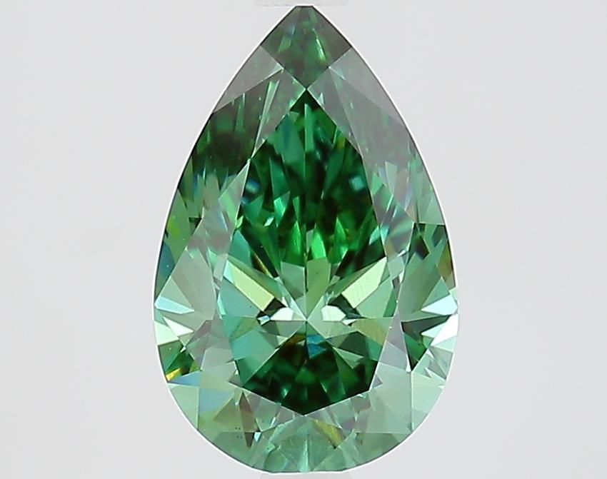 1.81 Ct. Fancy Vivid Green Pear Lab Grown Diamond