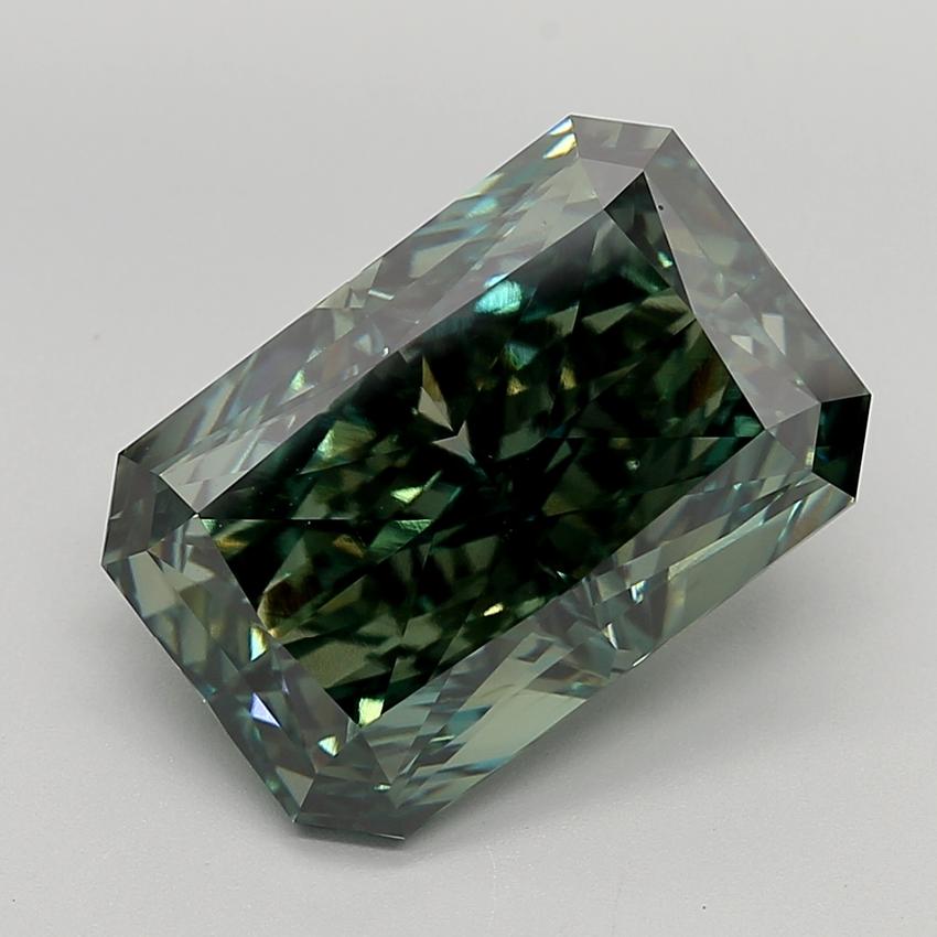 10.43 Ct. Fancy Vivid  Green Radiant Lab Grown Diamond
