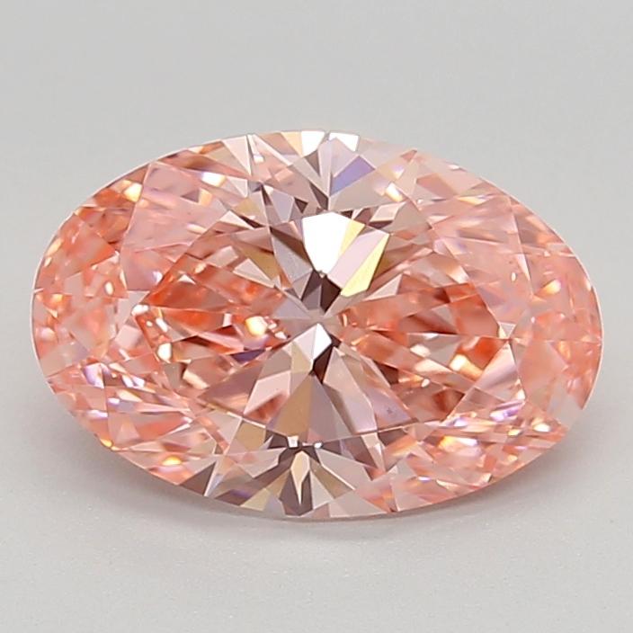 3.03 Ct. Fancy Vivid  Pink Oval Lab Grown Diamond