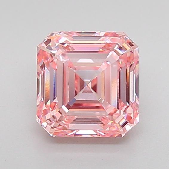 2.50 Ct. Fancy Intense Pink Asscher Lab Grown Diamond