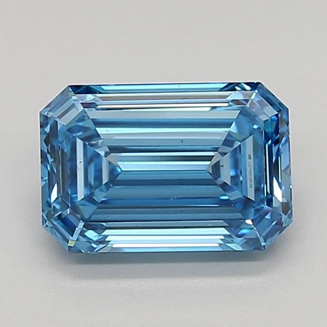 2.01 Ct. Fancy Vivid  Blue Emerald Lab Grown Diamond