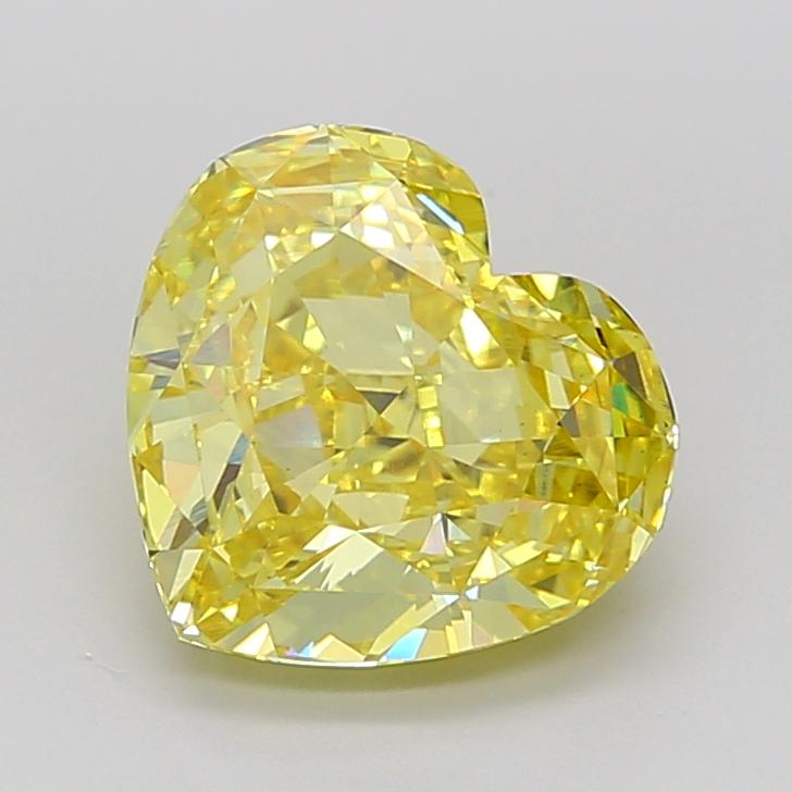 4.70 Ct. Fancy Vivid Yellow Heart Lab Grown Diamond
