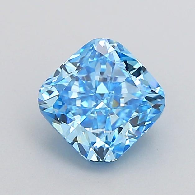 1.00 Ct. Fancy Vivid Blue Cushion Lab Grown Diamond