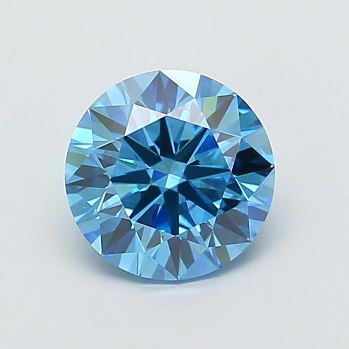 1.61 Ct. Fancy Vivid  Blue Round Lab Grown Diamond