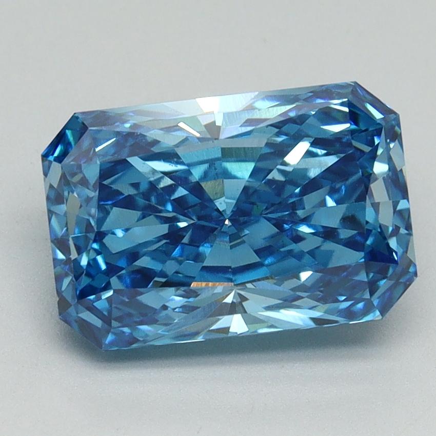 3.00 Ct. Fancy Vivid Blue Radiant Lab Grown Diamond