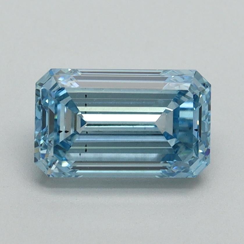1.52 Ct. Fancy Intense Blue Emerald Lab Grown Diamond