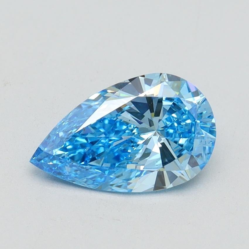1.00 Ct. Fancy Vivid Blue Pear Lab Grown Diamond