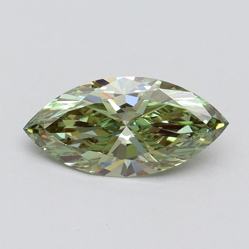 1.00 Ct. Fancy Vivid Green Marquise Lab Grown Diamond