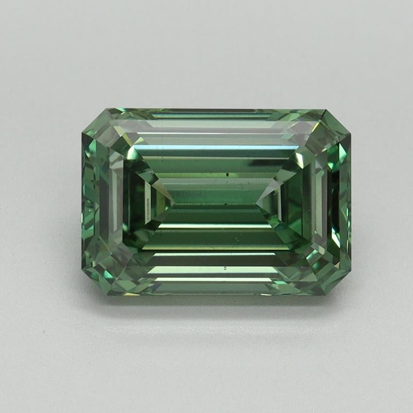 2.98 Ct. Fancy Vivid Pacific Green Emerald Lab Grown Diamond