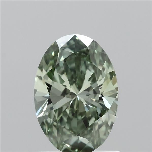 1.07 Ct. Fancy Vivid  Green Oval Lab Grown Diamond