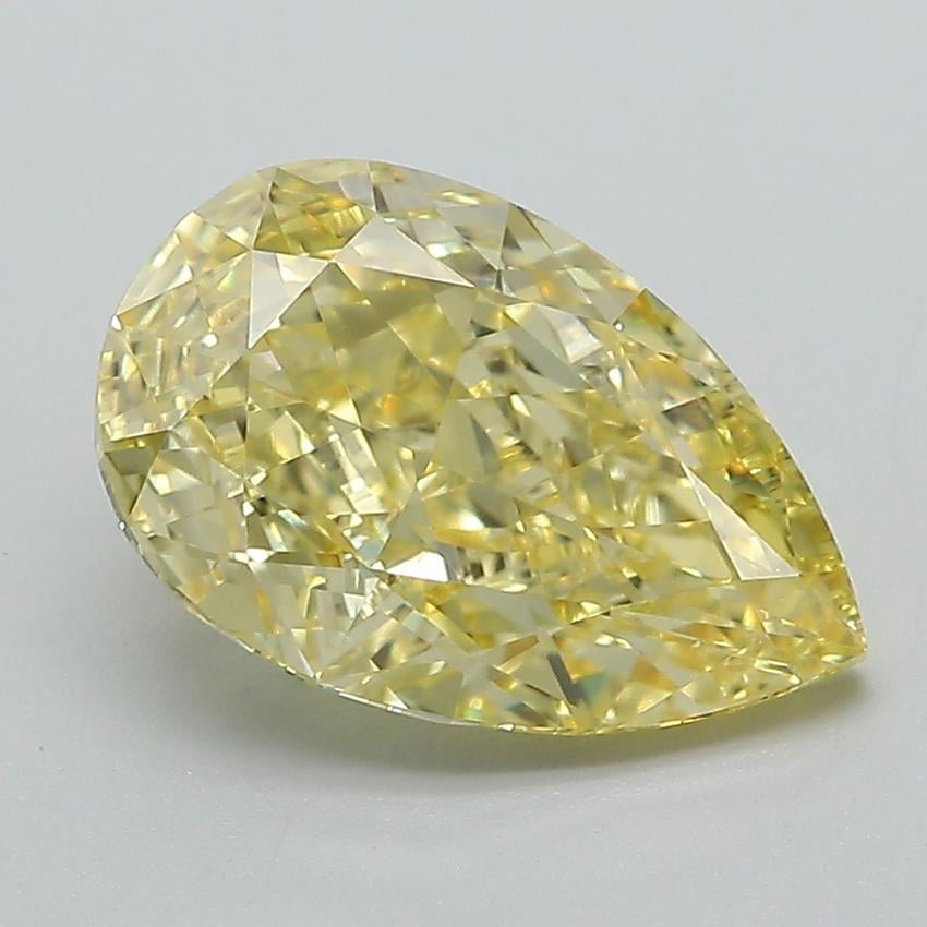 3.04 Ct. Fancy Intense  Yellow Pear Lab Grown Diamond