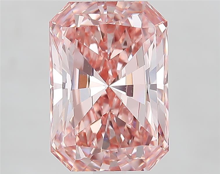 3.86 Ct. Fancy Vivid  Pink Radiant Lab Grown Diamond