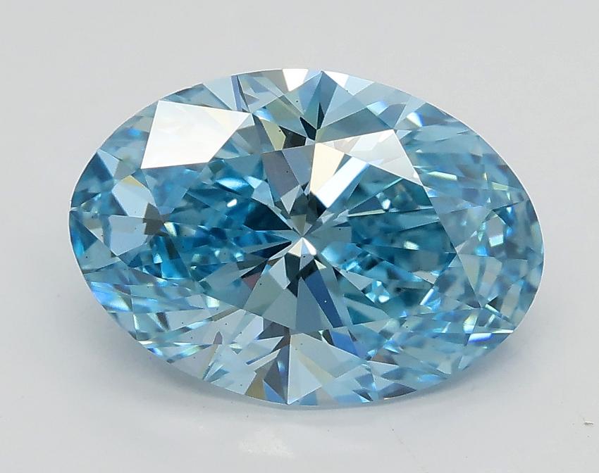 2.50 Ct. Fancy Intense Blue Oval Lab Grown Diamond