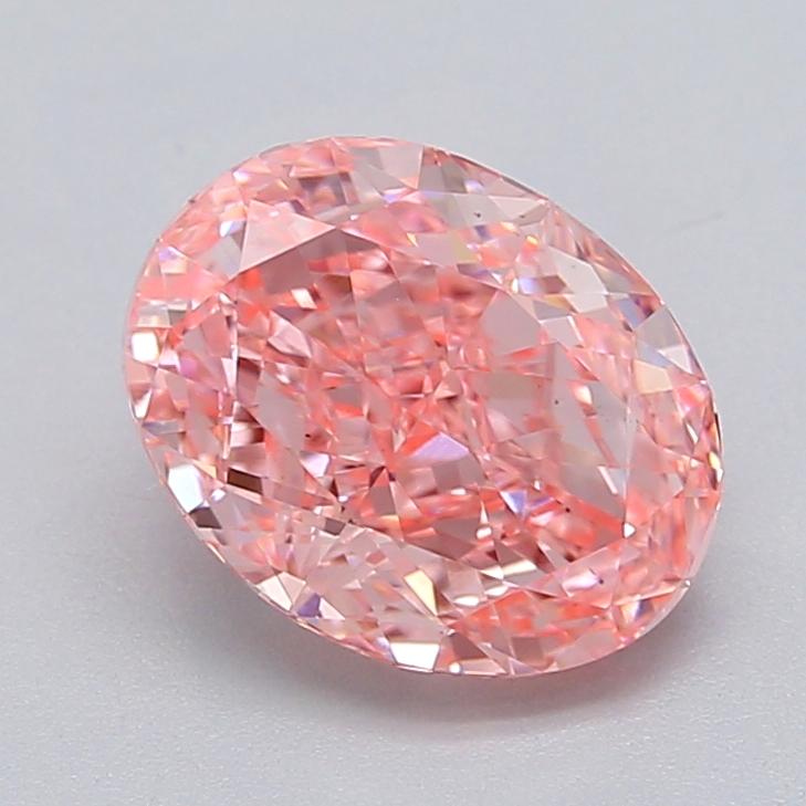 2.10 Ct. Fancy Vivid  Pink Oval Lab Grown Diamond