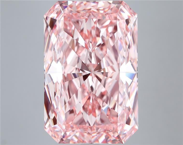 9.11 Ct. Fancy Vivid Pink Radiant Lab Grown Diamond