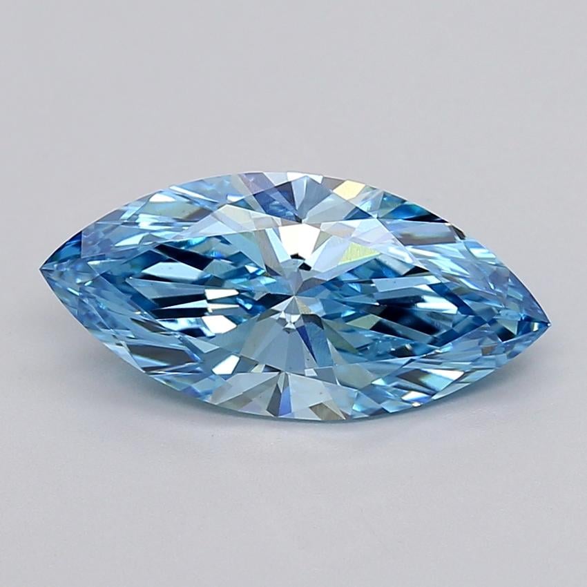 3.08 Ct. Fancy Vivid  Blue Marquise Lab Grown Diamond
