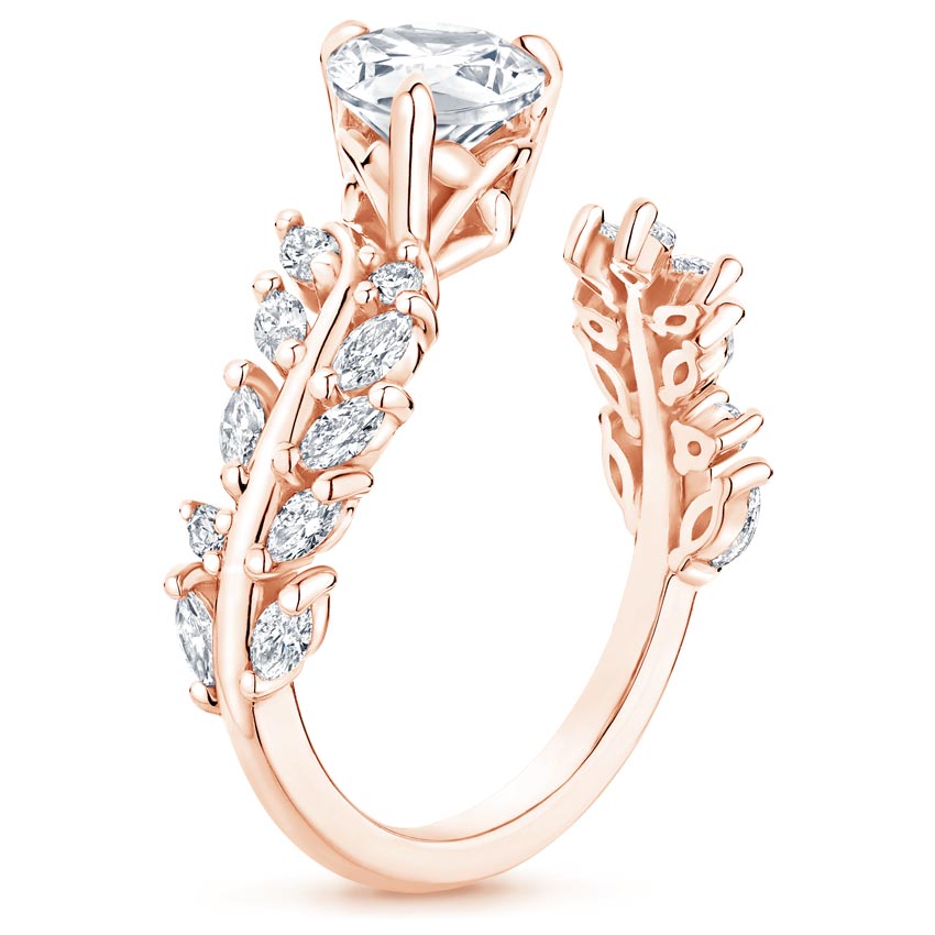 14K Rose Gold Sweeping Ivy Diamond Ring (1/2 ct. tw.)