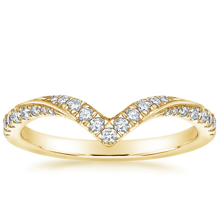 Yellow Gold Elongated Chiara Diamond Ring (1/3 ct. tw.)