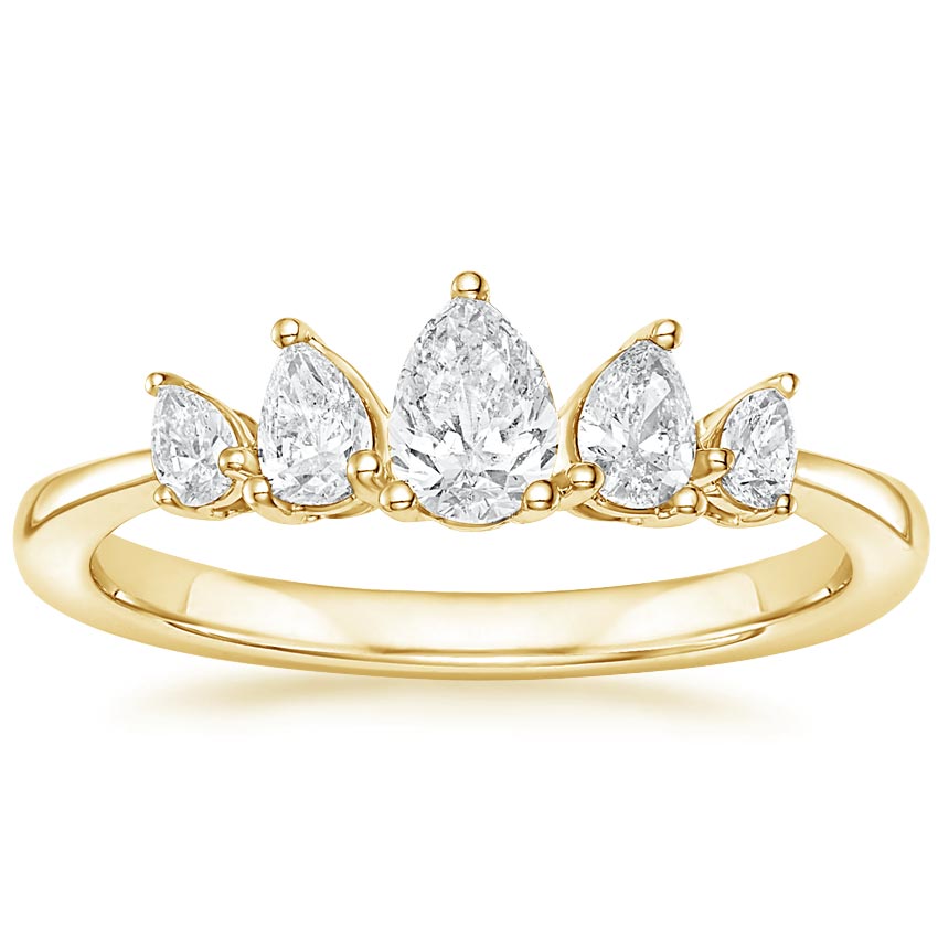 Yellow Gold Agave Diamond Ring