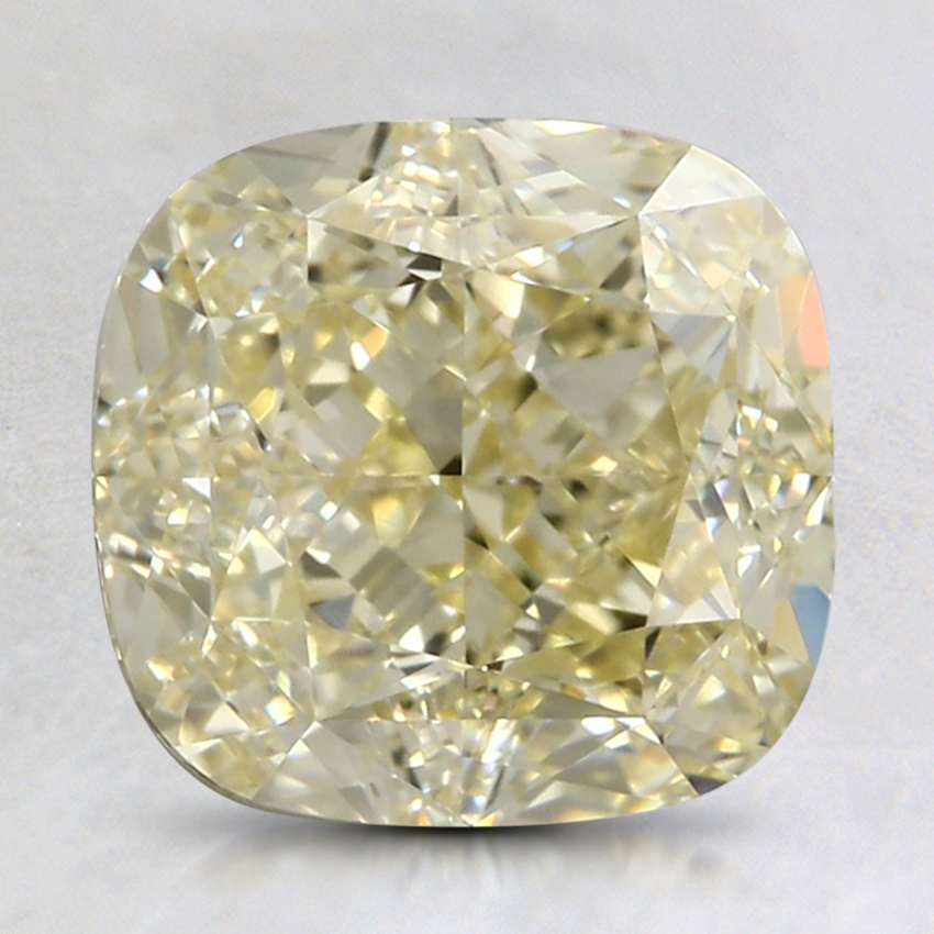 3.01 Ct. Fancy Light Yellow Cushion Colored Diamond