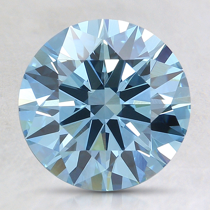 2.19 Ct. Fancy Blue Round Lab Created Diamond