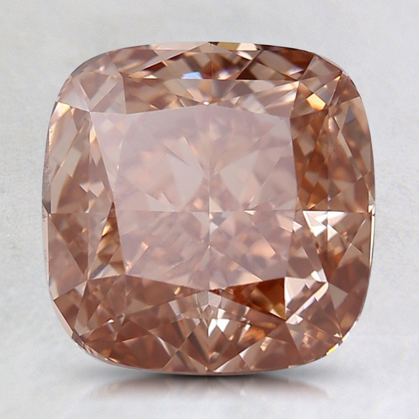 2.68 Ct. Fancy Deep Orangy Pink Cushion Lab Grown Diamond
