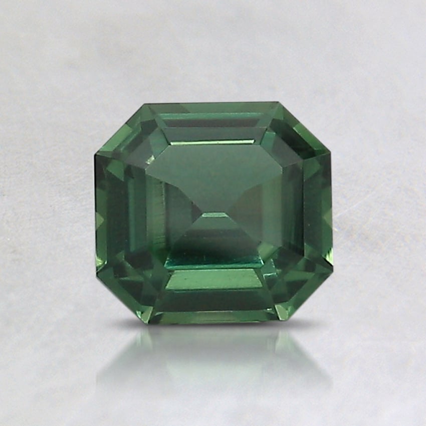 5.7x5.4mm Unheated Teal Asscher Kenyan Sapphire