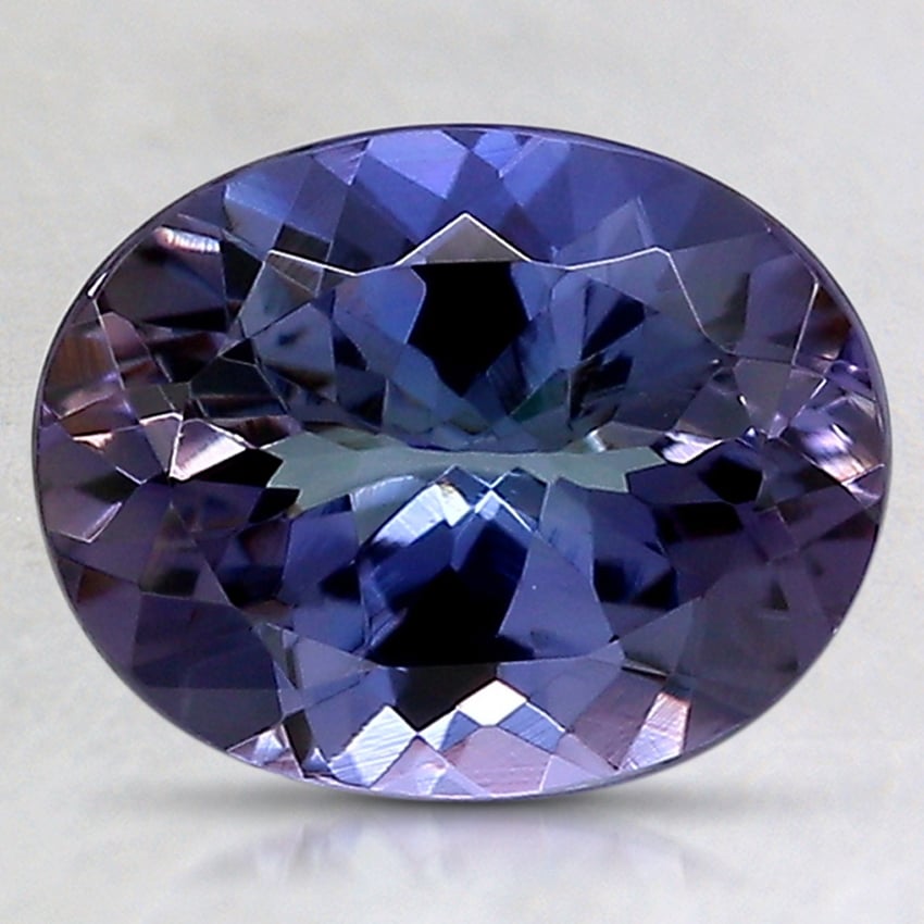 9.4x7.4mm Unheated Violet Oval Tanzanite