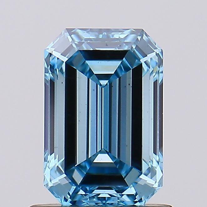 1.08 Ct. Fancy Vivid Blue Emerald Lab Grown Diamond