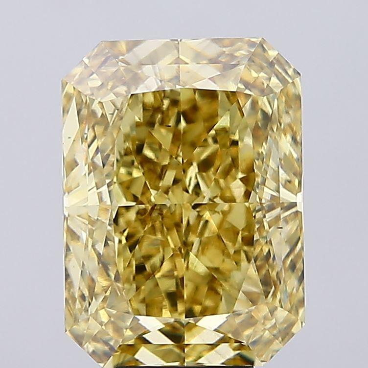10.01 Ct. Fancy Vivid Yellow Radiant Lab Grown Diamond