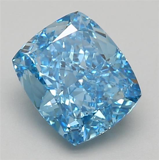 1.25 Ct. Fancy Vivid Blue Cushion Lab Grown Diamond