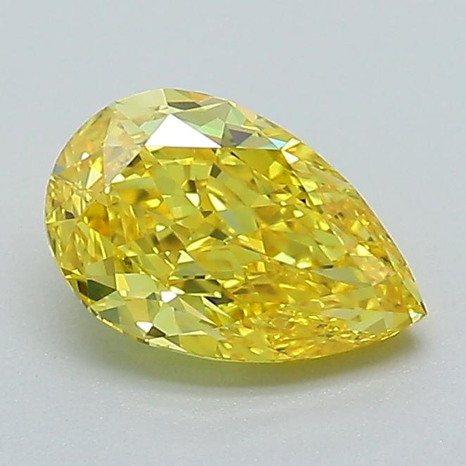 1.00 Ct. Fancy Vivid Yellow Pear Lab Grown Diamond