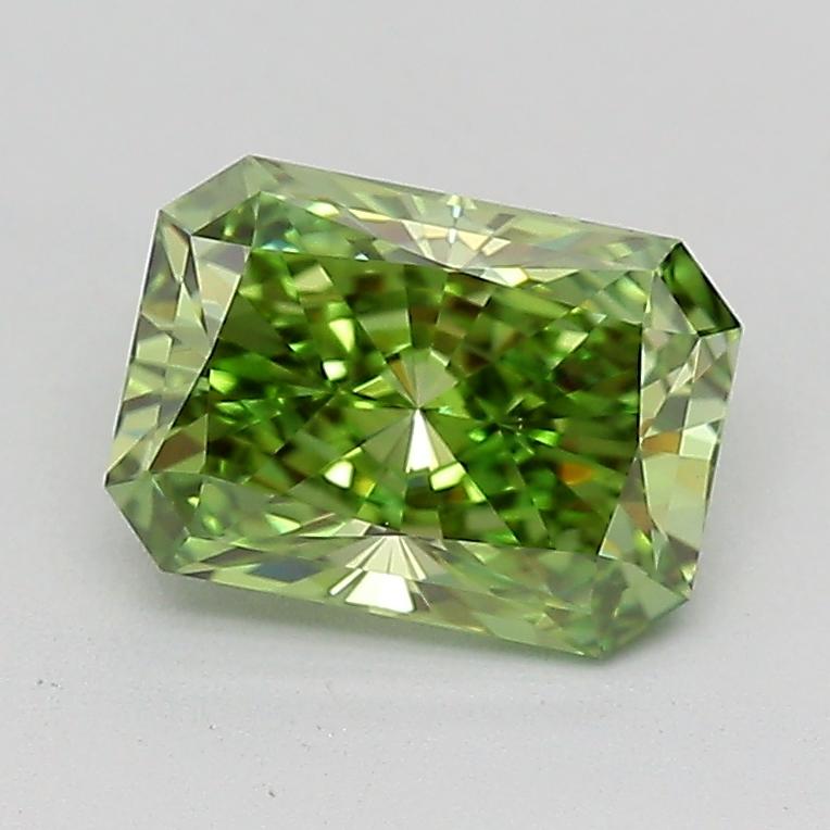 1.02 Ct. Fancy Vivid Green Radiant Lab Grown Diamond