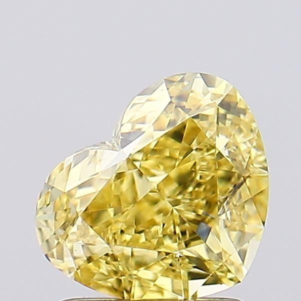 1.66 Ct. Fancy Intense Yellow Heart Lab Grown Diamond