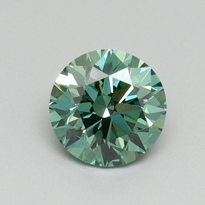 0.60 Ct. Fancy Vivid Green Round Lab Grown Diamond