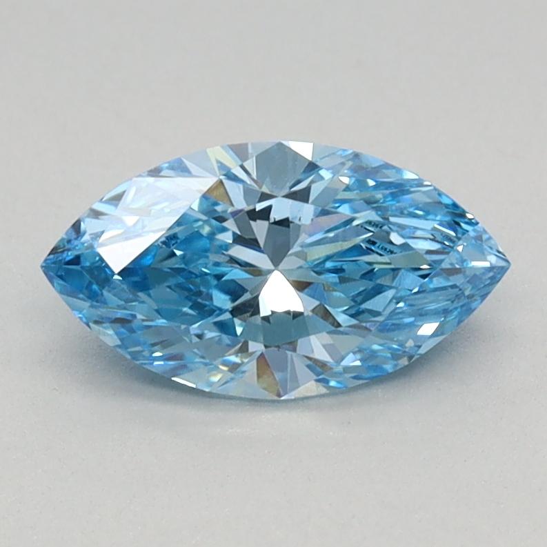 0.60 Ct. Fancy Vivid Blue Marquise Lab Grown Diamond
